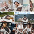 thumbnail image 5 of Red Aztec Cooling Blanket,Lightweight Breathable Summer Throw Blanket with Double Sided Cold Effect,Southwest Boho Abstract Geometric Aesthetic Picnic Blankets Bed Sheet for Hot Sleepers 60"x80", 5 of 8