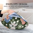 thumbnail image 4 of Yayeee Pillowcase Queen Size Set of 2 Satin Wrinkle Resistant Envelope Pillow Case, Blue Geometric Flowers, 4 of 8