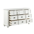 thumbnail image 3 of DeeHome White Finish 1pc Dresser of 9x Drawers Traditional Framing Wooden Bedroom Furniture, 3 of 5