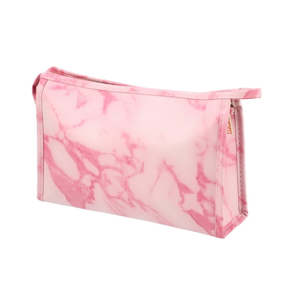 Unique Bargains Floral Makeup Bag Zipper Flower Cosmetic Pouch Pink