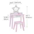 thumbnail image 2 of Fantasy Fields Little Princess Star Vanity with LED Lights and Mirror, Lavender, 2 of 8