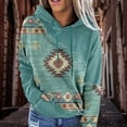 thumbnail image 3 of Lohuatrd Women Fall Spring Hoodie Vintage Print Drawstring Loose Pullover Hooded Long Sleeve Soft Casual Pocket Colorfast Lady Top, 3 of 7