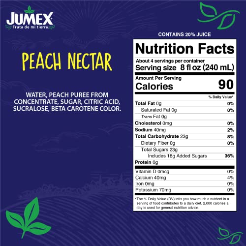 Jumex, Peach Nectar, 33.8 Fl Oz - image 3 of 3