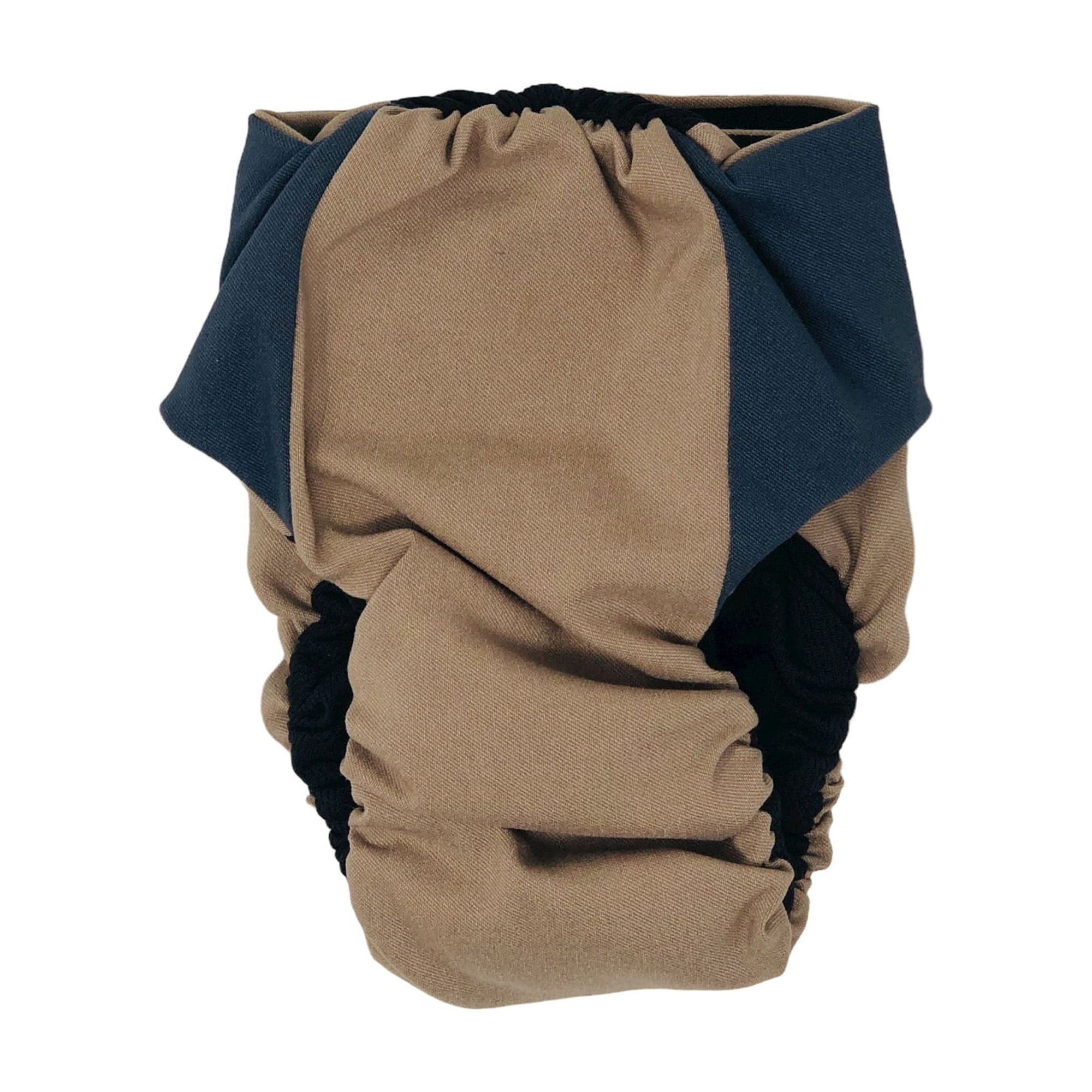 Barkertime Charcoal Gray on Brown Dog Diaper