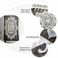 thumbnail image 5 of Small Stall Shower Curtain 36x78 Inch Narrow Half Size Farmhouse Flowers Bath Curtains Bathroom Decor Vintage Ethnic Floral Wooden Grain Waterproof Fabric Shower Curtain Set with Hooks 36 Inch, 5 of 6