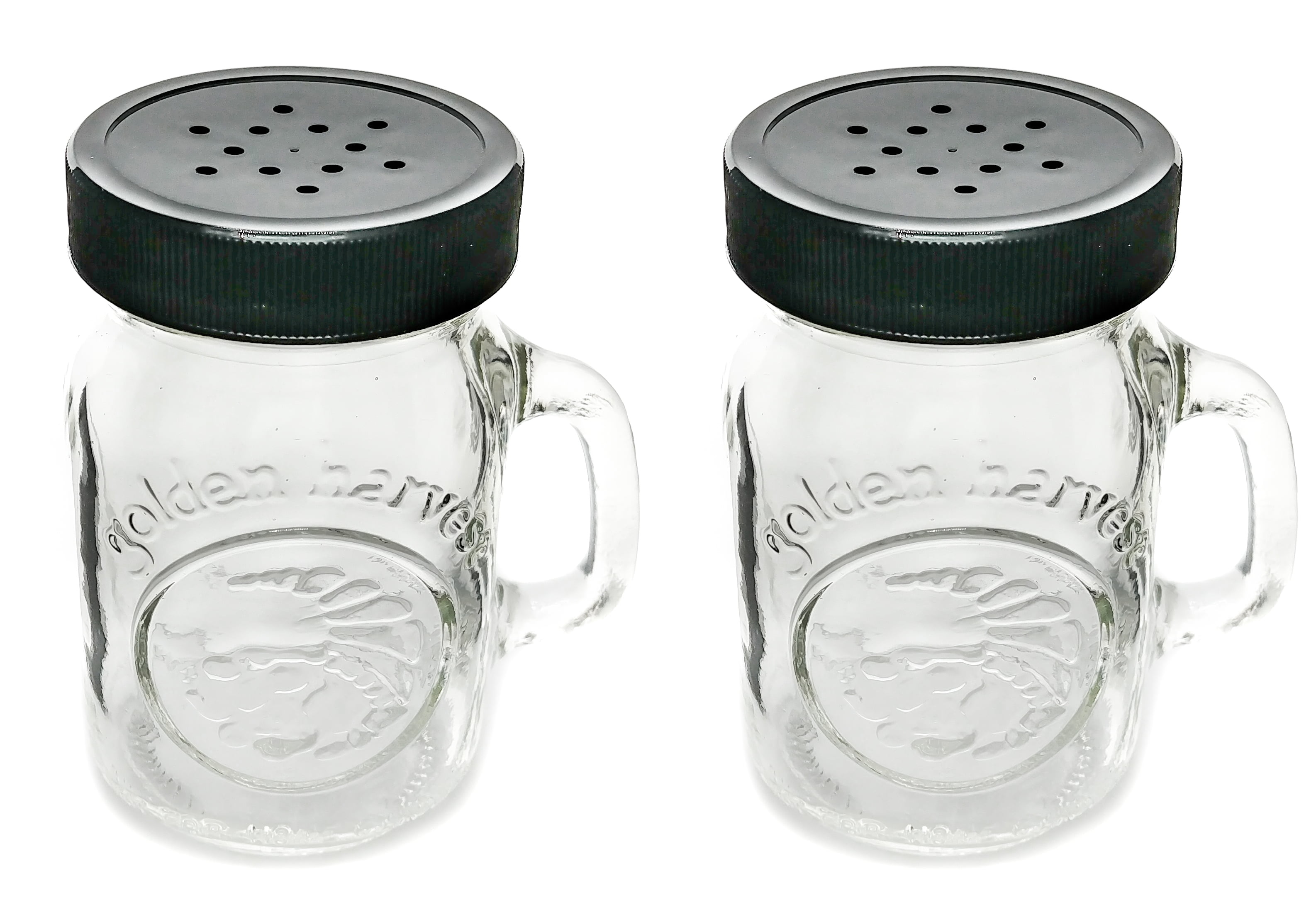 Kitchen Gadgets Mason Jar Golden Harvest Salt & Pepper Shakers Set 4oz NEW 