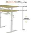 thumbnail image 3 of 47"x 23" Adjustable Study Desk for Teens & Adults, Multi-Purpose Office Desk with Round Table Corner and Wide Foot Stand, Home Office Desk, Compact Design, Natural, 3 of 9