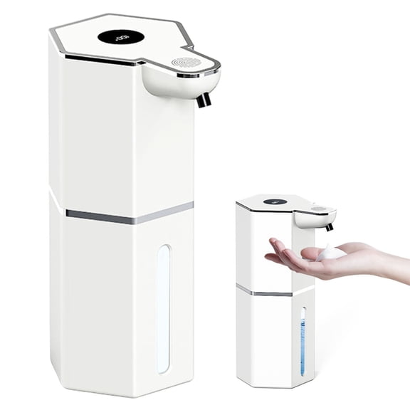 Safeglitz USB Rechargeable Automatic Soap Dispenser - 10.7oz/360ml Touchless Liquid Soap Dispenser with 4 Adjustable Levels for Kitchen/Bathroom