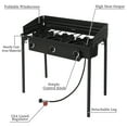 thumbnail image 3 of SamyoHome Outdoor Stove 3 Burner Gas Burner Cooker 225000 BTU with Wind Panel for Camp Paito Cooking Frying Canning, 3 of 7