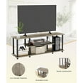 thumbnail image 4 of TV Stand for TVs up to 50 inches, Entertainment Center with Open Storage Shelves, Modern TV Console for Living Room, Grey, 4 of 12