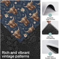 thumbnail image 3 of Blue Highland Cow Flower Pattern Kitchen Rugs Sets Of 3,Kitchen Runner Rugs Non Skid Washable,Decorative Kitchen Floor Mats for Kitchen,Sink,Laundry,17"x30"+ 17"x47" + 17"x59", 3 of 6