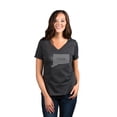 thumbnail image 2 of Thread Tank Home Roots State Connecticut CT Women's Relaxed V-Neck T-Shirt Tee Charcoal Medium, 2 of 4