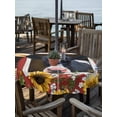 thumbnail image 2 of Outdoor Tablecloth with Umbrella Hole Zipper Cow Sunflowers Round Tablecloth 54" Waterproof Outside Table Cloth Botanical Floral Leaves Bees Farm Barn Patio Table Cover Tablecloths for Picnic Party, 2 of 8