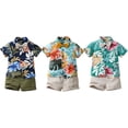 thumbnail image 7 of GYRATEDREAM Boys Shorts Set Summer Outfits Clothes Button Down Short Sleeve Shirt and Shorts Set Hawaii Shirts Sets for 6-12M, 7 of 7