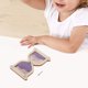 thumbnail image 4 of Reloj de arena de madera Montessori, tablero de actividades, material para actividades de aprendizaje de habilidades básicas violeta claro, 4 of 9