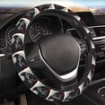 thumbnail image 3 of Lsque Red Black Ink Style Bald Eagle Ultra Soft Car Steering Wheel Cover for Women, Standard 15 inch Size for Truck Van SUV Auto, 3 of 8