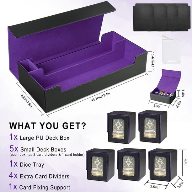 Jaffzora Card Deck Box for MTG Commander, Large 6 in 1 Card