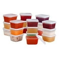 thumbnail image 6 of Mini Storage Containers with Lids, Round and Rectangular  Reusable Small Plastic Storage Container Jars for Baby Food, Snacks, Sauces, Candy, and More Freezer & Dishwasher Safe 20-pc Set, 6 of 6