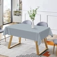 thumbnail image 3 of 84x60 Inch Solid Color Rectangle Tablecloth Morandi Light Mist Blue Table Cloth Cover for Indoor Dining Room Table Protector Modern Simple Thick Linen Tablecloths, 3 of 4