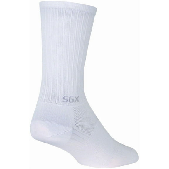 SockGuy SGX White Socks - 6 inch, White, Large/X-Large