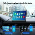 thumbnail image 2 of Volam Pantalla portátil CarPlay/Android Auto de 9'',con cámara de reversa,Estéreo inalámbrico con Control de Voz,Bluetooth,Mirror Link y navegación GPS,Compatible con Todos los vehículos, 2 of 5