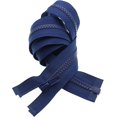 thumbnail image 3 of shiyou-#5 36 Inch Separating Jacket Zippers 2PCS Plastic Bulk Zippers for Coats Sewing Crafts Tailor Bags Home Textile, Navy Blue, 3 of 4