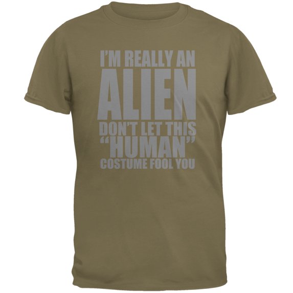 Halloween Men's Human Alien Costume Short Sleeve T Shirt