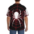 thumbnail image 5 of Haiem Spider On The Web Men's Casual Shirts Short Sleeve Button Down Shirts Fashion Textured Summer Beach Shirt-Small, 5 of 7
