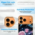 thumbnail image 6 of Case For Apple iPhone Air / 17 Pro / 17 Pro Max Series Case, Slim Thin Transparent Flexible Clear TPU Shockproof Phone Case For iPhone 17 Series, glowing dragonflies and roses, 6 of 6