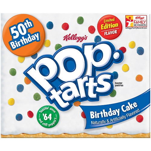 Kellogg's PopTarts Birthday Cake Toaster Pastries, 16 count, 28.2 oz
