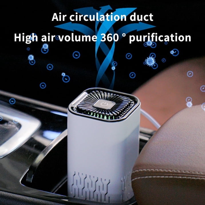 Small car air purifier, portable allergy air purifier, deodorizer, with USB power supply, suitable for home offices, bedrooms, and car interiors