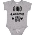 thumbnail image 3 of Inktastic Ohio Awesome Since 1803 Boys or Girls Baby Bodysuit, 3 of 5