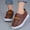 Brown, variant on Purcolt Boys and Girls PU Leather Loafer Sneakers Comfort Casual Round Toe Boat Shoes Lightweight Slip On Walking Shoes with Single Strap Hook and Loop