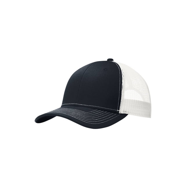 Top Headwear Snapback Trucker Cap - Rich Navy/White