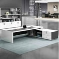 thumbnail image 2 of Boss Workbench Office Desks Wooden Keyboard Laptop Multifunctional Office Desks Drawers Storage Scrivania Angolare Furnitures My Lux Decor Round, 2 of 20