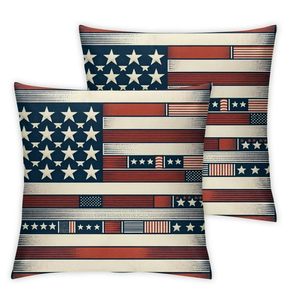 nygtbtfer Decorations Blue Stars White Red n Throw Pillow for Sofa Couch Home Outdoor Decor White