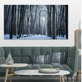 thumbnail image 1 of Thick Woods in Winter Forest - Modern Forest Canvas Art, 1 of 3