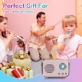 thumbnail image 5 of Retro Karaoke Machine,Mini Karaoke Machine with Wireless Microphones,Portable Small Karaoke Set Toys for Kids and Adults,Cool Tech Gifts for Birthday Home Party Ideas (Pink 1Mic), 5 of 8