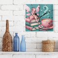 thumbnail image 3 of Fairy Sitting Book and Coffee Wall Clock Battery Operated Silent Non-Ticking Bedroom Office Kitchen Home School Decor 7.8"(Black), 3 of 10