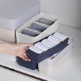 thumbnail image 2 of Calcetín de almacenamiento de ropa interior, organizador de cajones para sujetadores, ropa interior, calcetines, corbatas, bufandas, rosa claro, albaricoque, 2 piezas Feliz Sencillez, 2 of 4