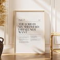 thumbnail image 3 of Psalm 23 Bible Verse Wall Art, The Lord Is My Shepherd Scripture Decor, Minimalist Christian Typography Design, Inspirational Faith Gift for Home Prayer Room (Unframed) (12x18), 3 of 3