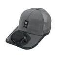 thumbnail image 1 of Sombreros con visera y ventilador, ajustables y con hebilla elástica, para hombres y mujeres. gris oscuro, 1 of 9