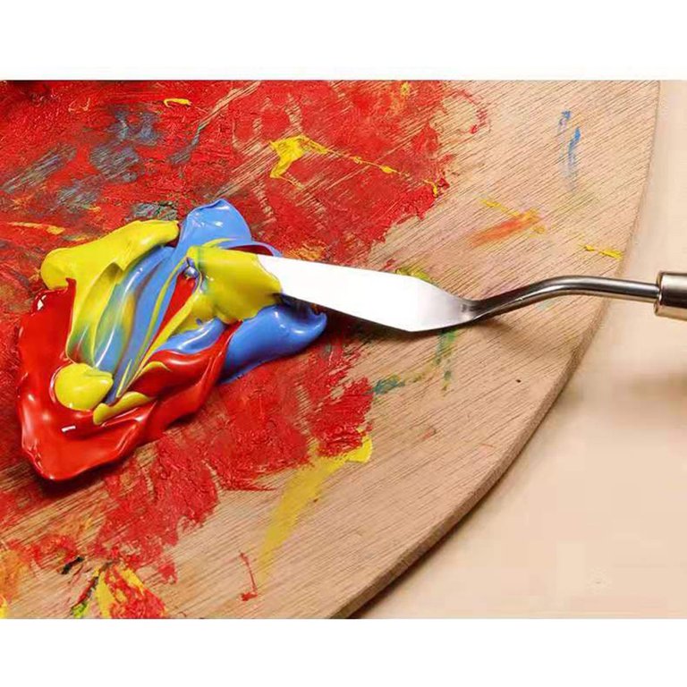 17 Piece Artist Long Handle Synthetic Paint Brush Set Multi Functional  Paint Brush Kit with Paint Scraper Sponge Art Supplies