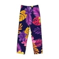 thumbnail image 4 of Balery Men'S Purple Flower Pants,Sleepwear Pants,Pajama Pants,Pj Bottoms Drawstring And Pockets-Small, 4 of 9
