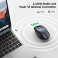 thumbnail image 6 of TECKNET Wireless Mouse, 2.4G USB Computer Mouse with 6-Level Adjustable 4800 DPI, Silent Quiet Click，30 Months Battery, Ergonomic Grips, 6 Buttons Portable for PC, Chromebook, Mac - Grey, 6 of 7
