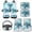 Blue Turtle, variant on HUIACONG Puerto Rico Flag Automotive Floor Mats with Vehicle Steering Wheel Cover Anti-Slip Pad Driver Seat, Passenger Seat and Rear Car Seat Covers Removable Universal Car Accessories Decoration