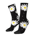 thumbnail image 1 of Fotbe Daisies Flowers Calcetas Largas con Estampado para Hombre y Mujer – Calcetas de Compresión Transpirables y Elásticas, Viajar y Uso Diario Talla 5-11, 1 of 6