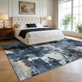 thumbnail image 4 of FairOnly Grey Blue 5'x7'Abstract Machine Washable Area Rug Pet Friendly Low Pile Non Slip Contemporary Floor Rug for Living Room Bedroom Kitchen, 4 of 8