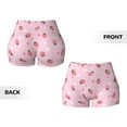 thumbnail image 5 of Picia Floral Strawberr Printed Workout Shorts for Women Seamless Scrunch Butt Lifting High Waisted Yoga Gym Booty Running Moisture-wicking Short Pants-Large, 5 of 9