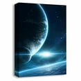 thumbnail image 3 of Idea4wall Modern Canvas Wall Art Earth Painting Canvas Prints for Home Wall Decor, 32"x48", 3 of 5